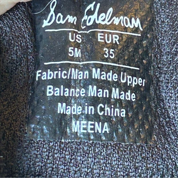 Sam Edelman Meena Black & Cream Frayed Fabric Striped Chunky Sneakers Size 5 - Picture 7 of 8